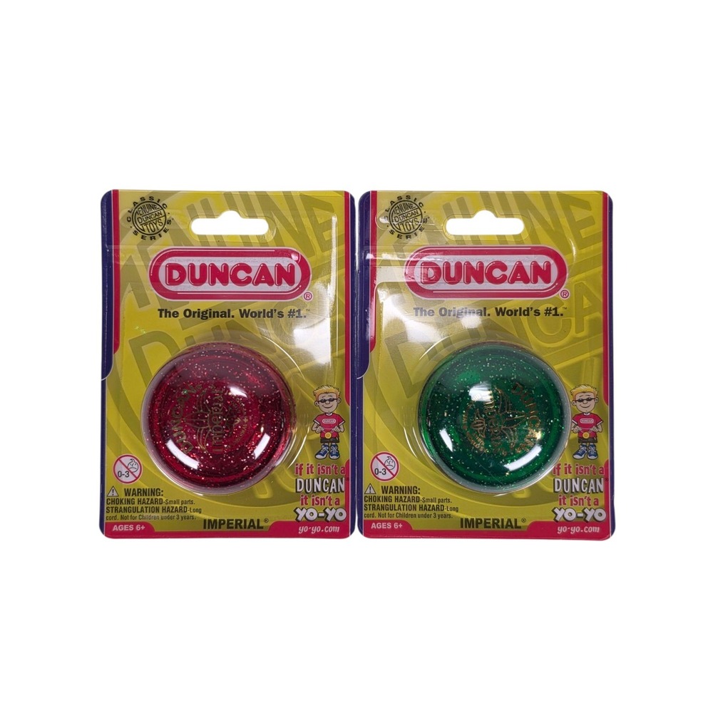 Set of 2 Duncan Red & Green Imperial Yo-Yo